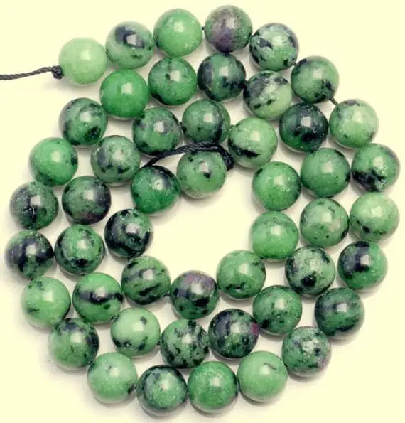 10 Strands 4mm Ruby Zoisite Gemstone Green Red Grade A Round Loose Beads 15.5 Inch Full Strand Bulk Lot (80006804-783 X10)