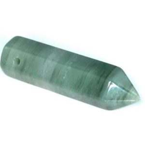 31x8mm Green Rutile Quartz Gemstone Point Healing Chakra Hexagonal Point Focal Bead BULK LOT 2,4,6,12 and 50 (90183768-368) | Natural genuine other-shape Rutilated Quartz beads for beading and jewelry making.  #jewelry #beads #beadedjewelry #diyjewelry #jewelrymaking #beadstore #beading #affiliate #ad