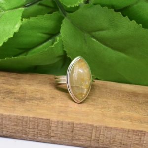 Shop Rutilated Quartz Rings! Golden Rutilated Quartz Ring, 925 Sterling Silver, Marquise Gemstone Jewelry, Golden Color Stone, Can Be Personalized, Natural Gemston | Natural genuine Rutilated Quartz rings, simple unique handcrafted gemstone rings. #rings #jewelry #shopping #gift #handmade #fashion #style #affiliate #ad