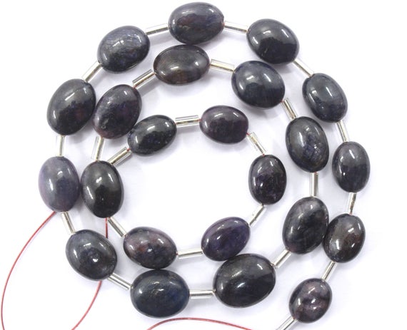 Best Quality Natural 23 Pieces Blue Sapphire Gemstone, Smooth Oval Shape,size 7x10-10x12 Mm Sapphire Briolette Beads,genuine Sapphire Beads