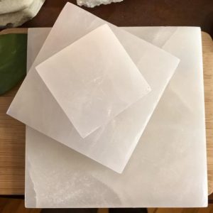 Shop Selenite Stones & Crystals! Square Selenite crystal charging plate windowpane geode satin spar gypsum | Natural genuine stones & crystals in various shapes & sizes. Buy raw cut, tumbled, or polished gemstones for making jewelry or crystal healing energy vibration raising reiki stones. #crystals #gemstones #crystalhealing #crystalsandgemstones #energyhealing #affiliate #ad