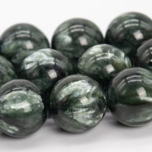 Shop Seraphinite Beads! 11MM Seraphinite Beads Grade AAA Genuine Natural Gemstone Round Loose Beads 14" / 7" Bulk Lot Options (111132) | Natural genuine round Seraphinite beads for beading and jewelry making.  #jewelry #beads #beadedjewelry #diyjewelry #jewelrymaking #beadstore #beading #affiliate #ad