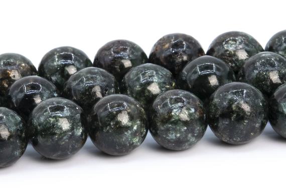 Genuine Seraphinite Beads Green Black Grade A Natural Gemstone Round Loose Beads 8mm 10mm Bulk Lot Options