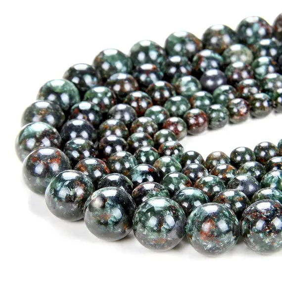 Natural Russian Seraphinite Clinochlore Gemstone Grade A Round 6mm 7mm 8mm 9mm 10mm Beads (d72)