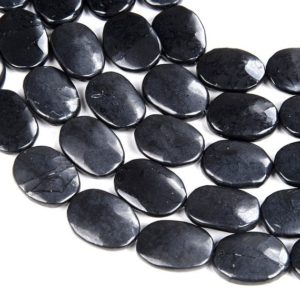Shop Shungite Beads! 100% Natural Smooth Russian Shungite Anti Radiation High Carbon Grade AAA Freeform Oval 25x18MM Loose Beads (D48) | Natural genuine other-shape Shungite beads for beading and jewelry making.  #jewelry #beads #beadedjewelry #diyjewelry #jewelrymaking #beadstore #beading #affiliate #ad