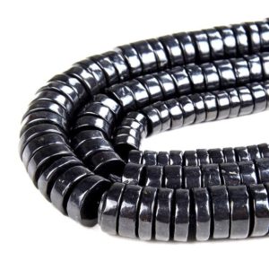 Shop Shungite Beads! 100% Natural Smooth Russian Shungite Anti Radiation High Carbon Grade AAA Heishi Rondelle Slice 6x3MM 8x3MM 10x3MM Loose Beads (D46) | Natural genuine rondelle Shungite beads for beading and jewelry making.  #jewelry #beads #beadedjewelry #diyjewelry #jewelrymaking #beadstore #beading #affiliate #ad
