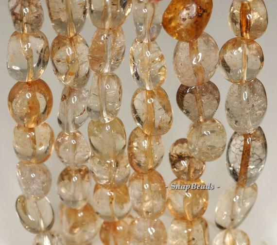 15x11-12x7mm Smoky Quartz Gemstone Nugget Loose Beads 7.5 Inch Half Strand (90191237-b23-540)
