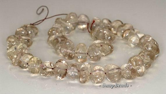 19x12-12x10mm Smoky Quartz Gemstone Pebble Nugget Loose Beads 7.5 Inch Half Strand Lot 1,2 And 6 (90191374-b11-519)
