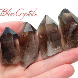 Shop Smoky Quartz Stones & Crystals! 1 XL Wide SMOKY Quartz Rough Point Raw Stone for protection #SQ09 | Natural genuine stones & crystals in various shapes & sizes. Buy raw cut, tumbled, or polished gemstones for making jewelry or crystal healing energy vibration raising reiki stones. #crystals #gemstones #crystalhealing #crystalsandgemstones #energyhealing #affiliate #ad
