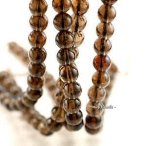 Shop Smoky Quartz Round Beads! 4MM Natural Smoky Quartz Gemstone Grade AAA Round Loose Beads 15.5 inch Full Strand (80003798-B94) | Natural genuine round Smoky Quartz beads for beading and jewelry making.  #jewelry #beads #beadedjewelry #diyjewelry #jewelrymaking #beadstore #beading #affiliate #ad