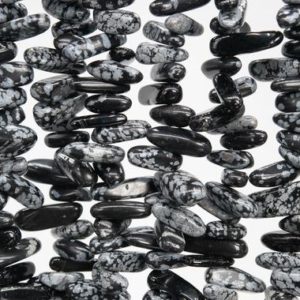 Shop Snowflake Obsidian Beads! Genuine Natural Snowflake Obsidian Gemstone Beads 12-24×3-5MM Black & Gray Stick Pebble Chip AAA Quality Loose Beads (111259) | Natural genuine beads Snowflake Obsidian beads for beading and jewelry making.  #jewelry #beads #beadedjewelry #diyjewelry #jewelrymaking #beadstore #beading #affiliate #ad