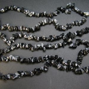 Shop Snowflake Obsidian Necklaces! Set of Three Natural Snowflake Obsidian Free Form Bead Necklace from USA   – 17.5'' Each | Natural genuine Snowflake Obsidian necklaces. Buy crystal jewelry, handmade handcrafted artisan jewelry for women.  Unique handmade gift ideas. #jewelry #beadednecklaces #beadedjewelry #gift #shopping #handmadejewelry #fashion #style #product #necklaces #affiliate #ad