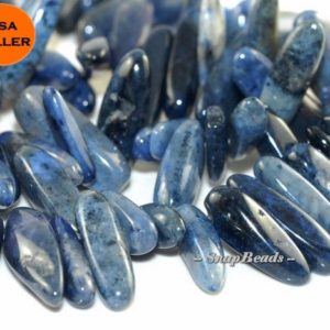 Shop Sodalite Chip & Nugget Beads! Blueberry Sodalite Gemstones Pebble Chip 23X8MM Loose Beads 7.5 inch Half Strand (90108521-106) | Natural genuine chip Sodalite beads for beading and jewelry making.  #jewelry #beads #beadedjewelry #diyjewelry #jewelrymaking #beadstore #beading #affiliate #ad
