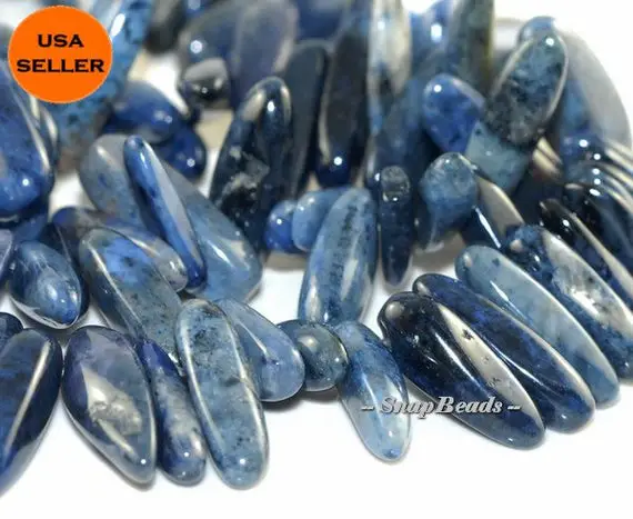 Blueberry Sodalite Gemstones Pebble Chip 23x8mm Loose Beads 7.5 Inch Half Strand (90108521-106)