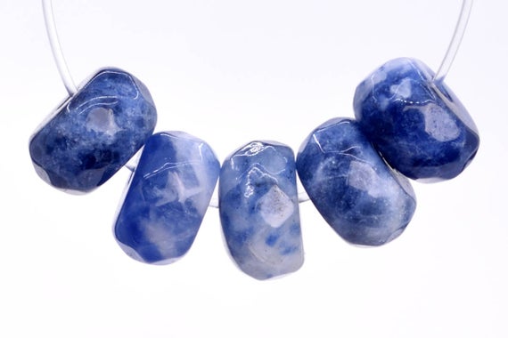 Genuine Natural Sodalite Gemstone Beads 8x5mm Blue Faceted Rondelle Aaa Quality Loose Beads (103434)