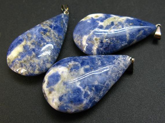 Lot Of 3 Natural Sodalite Pendants From Canada