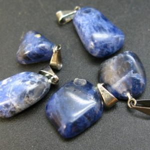 Shop Sodalite Pendants! Lot of 5 Natural Sodalite Tumbled Pendants from Canada | Natural genuine Sodalite pendants. Buy crystal jewelry, handmade handcrafted artisan jewelry for women.  Unique handmade gift ideas. #jewelry #beadedpendants #beadedjewelry #gift #shopping #handmadejewelry #fashion #style #product #pendants #affiliate #ad