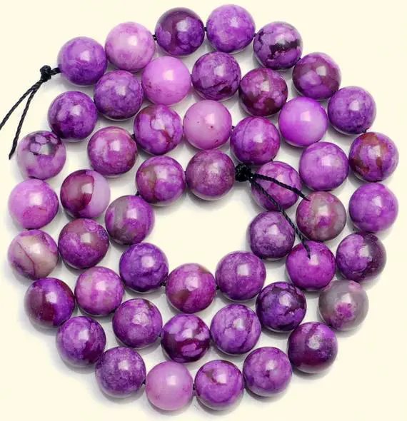 10 Strands 6mm Sugilite Gemstone Light Purple Violet Round Loose Beads 15.5 Inch Full Strand Bulk Lot (90184554-842 X10)