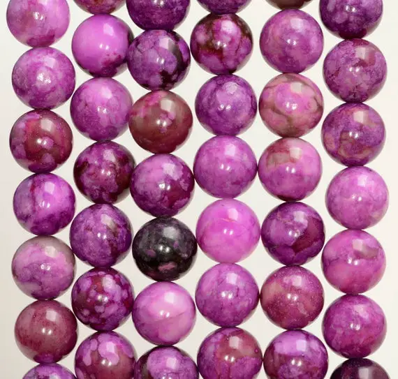 8mm Purple Sugilite Gemstone Round Loose Beads 7.5 Inch Half Strand (90184726 H-842)