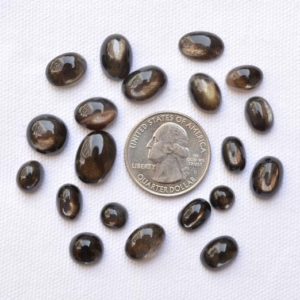 Shop Sunstone Stones & Crystals! Natural Black Sunstone Cabochons, Smooth Black Sunstone, Oval Shape and Mix Size Loose Cabochon, 10 Pieces Lot, 7.5×10.5 – 9.5×13.8mm #P0243 | Natural genuine stones & crystals in various shapes & sizes. Buy raw cut, tumbled, or polished gemstones for making jewelry or crystal healing energy vibration raising reiki stones. #crystals #gemstones #crystalhealing #crystalsandgemstones #energyhealing #affiliate #ad