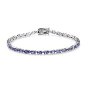 Shop Tanzanite Bracelets! Premium Tanzanite Platinum Over Sterling Silver Bracelet,Gift For Her,Gift For Woman | Natural genuine Tanzanite bracelets. Buy crystal jewelry, handmade handcrafted artisan jewelry for women.  Unique handmade gift ideas. #jewelry #beadedbracelets #beadedjewelry #gift #shopping #handmadejewelry #fashion #style #product #bracelets #affiliate #ad