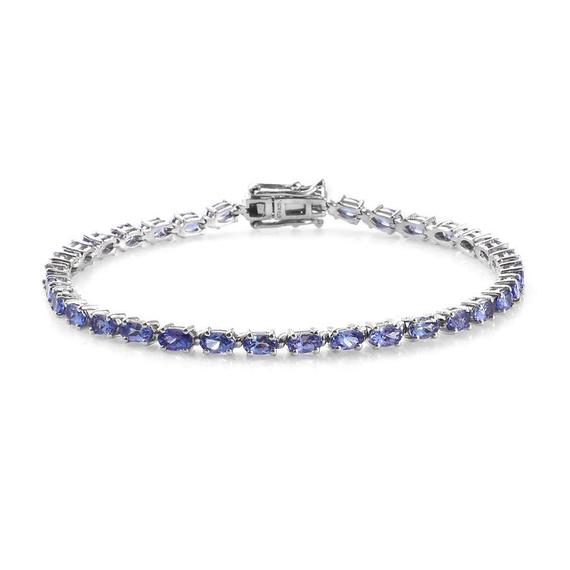Premium Tanzanite Platinum Over Sterling Silver Bracelet,gift For Her,gift For Woman