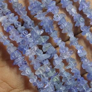 Shop Tanzanite Chip & Nugget Beads! Natural Tantalizing Tanzanite Raw Uncut Chips Gemstone Beads, 34 Inches Tanzanite Rough Chips Beads Strand for Handmade Jewelry Making Craft | Natural genuine chip Tanzanite beads for beading and jewelry making.  #jewelry #beads #beadedjewelry #diyjewelry #jewelrymaking #beadstore #beading #affiliate #ad