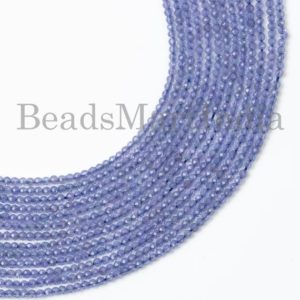 Shop Tanzanite Faceted Beads! Tanzanite Faceted Rondelle Shape Gemstone Beads, Tanzanite Faceted Rondelle (2mm) Beads, Tanzanite Faceted Beads, Tanzanite Rondelle Beads | Natural genuine faceted Tanzanite beads for beading and jewelry making.  #jewelry #beads #beadedjewelry #diyjewelry #jewelrymaking #beadstore #beading #affiliate #ad