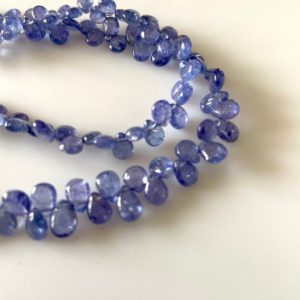 Shop Tanzanite Bead Shapes! Natural Tanzanite Blue Smooth Pear Shaped Briolette Beads, 5mm To 7mm Tanzanite Gemstone Beads, Sold As 8 Inch/16 Inch Strand, GDS2143 | Natural genuine other-shape Tanzanite beads for beading and jewelry making.  #jewelry #beads #beadedjewelry #diyjewelry #jewelrymaking #beadstore #beading #affiliate #ad