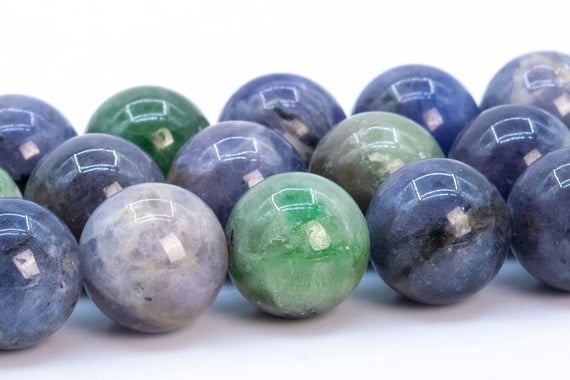 Rare 10-11mm Green Blue Tanzanite Beads Grade A Genuine Natural Gemstone Round Loose Beads 15" / 7.5" Bulk Lot Options (116018)
