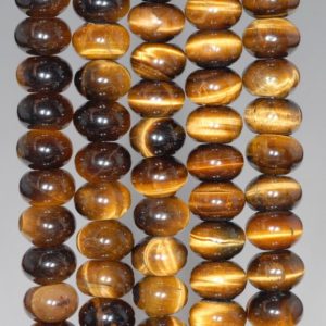Shop Tiger Eye Rondelle Beads! 10X6MM Yellow Tiger Eye Gemstone Grade AA Rondelle Loose Beads 7.5 inch Half Strand (80000490 H-A70) | Natural genuine rondelle Tiger Eye beads for beading and jewelry making.  #jewelry #beads #beadedjewelry #diyjewelry #jewelrymaking #beadstore #beading #affiliate #ad