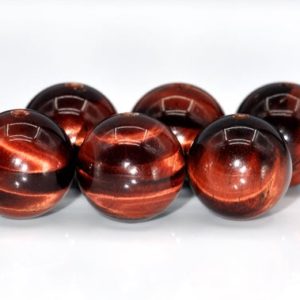 Shop Tiger Eye Round Beads! Genuine Natural Tiger Eye Gemstone Beads 4MM Mahogany Red Round AAA Quality Loose Beads (100210) | Natural genuine round Tiger Eye beads for beading and jewelry making.  #jewelry #beads #beadedjewelry #diyjewelry #jewelrymaking #beadstore #beading #affiliate #ad
