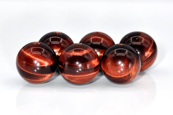 Genuine Natural Tiger Eye Gemstone Beads 4mm Mahogany Red Round Aaa Quality Loose Beads (100210)