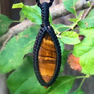 Shop Tiger Iron Jewelry! Tiger eye necklace for women, iron tiger eye cabochon pendant, boho jewelry handmade, macrame rock necklace  for men,tribal inspired jewelry | Natural genuine Tiger Iron jewelry. Buy handcrafted artisan men's jewelry, gifts for men.  Unique handmade mens fashion accessories. #jewelry #beadedjewelry #beadedjewelry #shopping #gift #handmadejewelry #jewelry #affiliate #ad