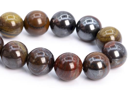 10mm Dark Red Tiger Iron Beads Grade Aa Genuine Natural Gemstone Half Strand Round Loose Beads 7.5" Bulk Lot 1,3,5,10 And 50 (104760h-1288)