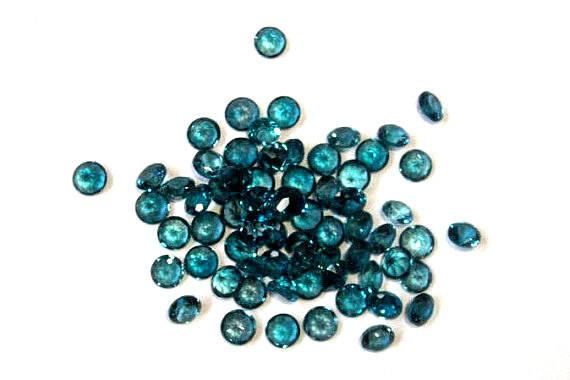 10 Piece 1.5mm London Blue Topaz Faceted Round Gemstone,  1.5mm London Blue Topaz Round Faceted Loose Gemstone, Natural Aaa Quality Gemstone