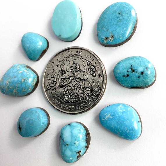 Individual Kingman Turquoise Cabochons // Turquoise Cabochon // Gems // Cabochons // Jewelry Making Supplies / Village Silversmith