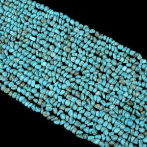 Shop Turquoise Chip & Nugget Beads! 7-8MM Turquoise Gemstone Grade AAA Pebble Nugget Beads 15.5 inch Full Strand BULK LOT 1,2,6,12 and 50 (80008700-D62) | Natural genuine chip Turquoise beads for beading and jewelry making.  #jewelry #beads #beadedjewelry #diyjewelry #jewelrymaking #beadstore #beading #affiliate #ad