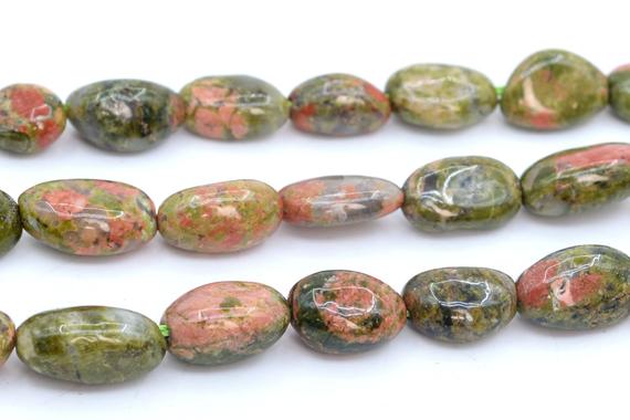 6-8mm Lotus Pond Unakite Beads Pebble Nugget Grade Aaa Genuine Natural Gemstone Beads 15.5"/7.5" Bulk Lot Options (108460)