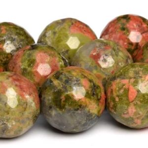 Shop Unakite Beads! Green & Pink Unakite Beads Genuine Natural Grade AAA Gemstone Micro Faceted Round Loose Beads 8MM 12MM Bulk Lot Options | Natural genuine beads Unakite beads for beading and jewelry making.  #jewelry #beads #beadedjewelry #diyjewelry #jewelrymaking #beadstore #beading #affiliate #ad