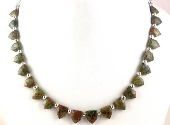 Aaa Quality 1 Strand Natural Unakite Pentagon,faceted Unakite Pentagon Shape,unakite,8x10.5-9.5x12mm,multi-colored Unakite Beads,best Price