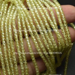 Shop Zircon Beads! 13 Inches Strand,Lemon Zircon Faceted Rondelle,Size.3mm | Natural genuine faceted Zircon beads for beading and jewelry making.  #jewelry #beads #beadedjewelry #diyjewelry #jewelrymaking #beadstore #beading #affiliate #ad