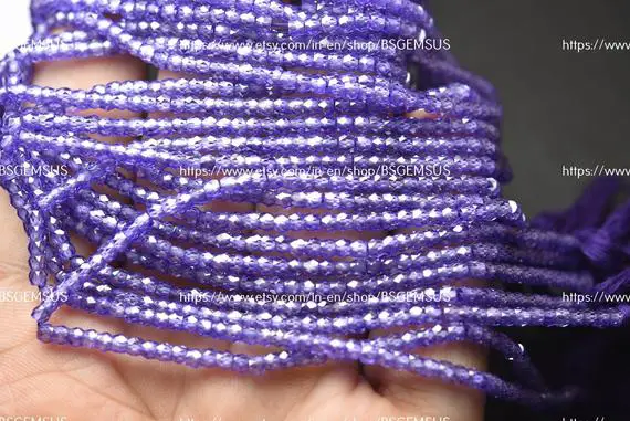13 Inches Strand,purple Zircon Faceted Rondelle,size.3mm