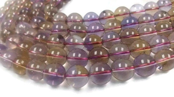 12mm Super Fine Quality , Ametrine Round Beads, 15.5 Inch Strand,aaaa Quality . Natural Ametrine In Mix Color Shade