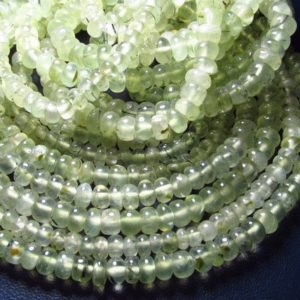 Shop Prehnite Rondelle Beads! 14 inches -nice quality -so goreous -Yellow green -PREHNITE -Smooth RONDELLe BEADS -size -4 – 4.5 mm | Natural genuine rondelle Prehnite beads for beading and jewelry making.  #jewelry #beads #beadedjewelry #diyjewelry #jewelrymaking #beadstore #beading #affiliate #ad