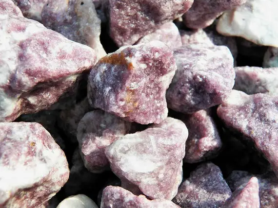 Winter Sale!! 2000 Carat Lots Of Lepidolite Rough Plus A Free Faceted Gemstone