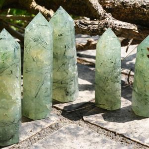 Shop Prehnite Stones & Crystals! 3~4' Natural Prehnite Tower,Crystal Tower,Point Quartz Tower,Prehnite Point Tower,Quartz Obelisk,Crystal Tower Point,Healing Crystal Tower. | Natural genuine stones & crystals in various shapes & sizes. Buy raw cut, tumbled, or polished gemstones for making jewelry or crystal healing energy vibration raising reiki stones. #crystals #gemstones #crystalhealing #crystalsandgemstones #energyhealing #affiliate #ad