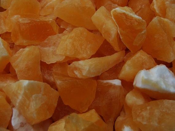 Winter Sale!! 500 Carat Lots Of Unsearched Natural Orange Calcite Rough + A Free Faceted Gem