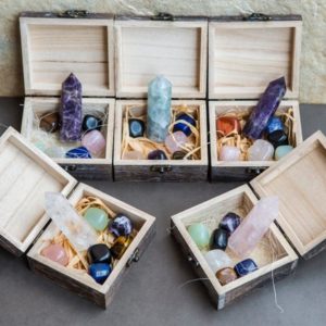 Shop Chakra Stone Sets! 7 Chakra Stone Set, Natural Crystals Chakra Gift Set, Chakra Stone Tower, Chakra Kit, Healing Stones Wooden Gift Set, Meditation Crystal Kit | Shop jewelry making and beading supplies, tools & findings for DIY jewelry making and crafts. #jewelrymaking #diyjewelry #jewelrycrafts #jewelrysupplies #beading #affiliate #ad