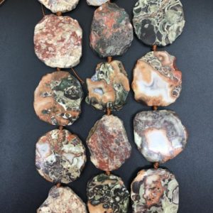 8-9pcs/str Large Raw Ocean Jasper Freeform Slab Nugget Beads,Natural Ocean Jasper Slice Pendants Necklaces DIY Jewelry Making Supplies | Natural genuine chip Gemstone beads for beading and jewelry making.  #jewelry #beads #beadedjewelry #diyjewelry #jewelrymaking #beadstore #beading #affiliate #ad